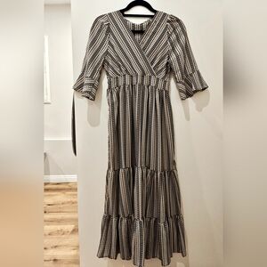 NEW V Neck Patterned Maxi Dress